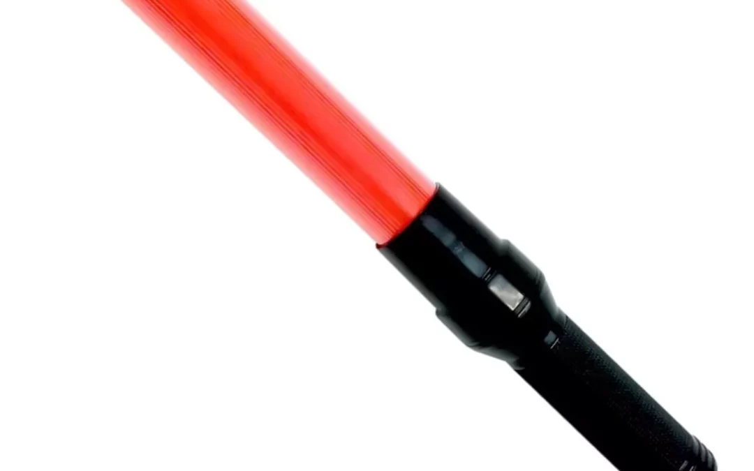 Bastão Sinalizador De Trânsito Vermelho Led 41cm